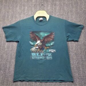 Vintage 2003 Philadelphia Eagles T-Shirt Large Green Blitz Incorporated NFL Y2K